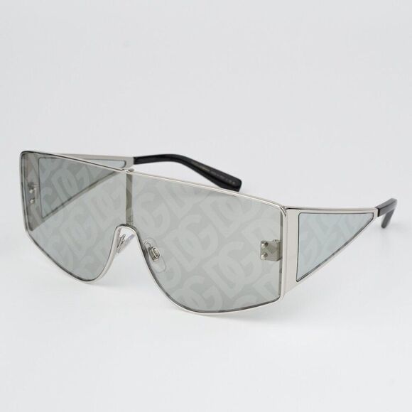 NEW D&G DG2305 05/AL Silver Grey Silver Mirrored DG Rectangle Unisex Sunglasses - Picture 6 of 14